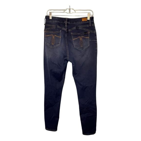 Seven7 Jeans Blue Booty Shaper High Rise Legging Dark Wash Denim Size 10 - Picture 4 of 11